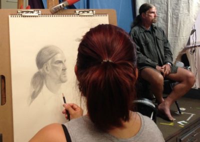 Manu Saluja portrait drawing long island academy