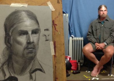 Manu Saluja portrait drawing long island academy
